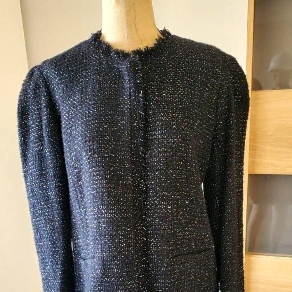 Joie Boucle Black and Lurex Jacket